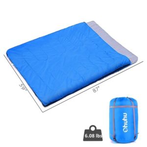 Ohuhu Double Sleeping Bag with 2 Camping Pillows